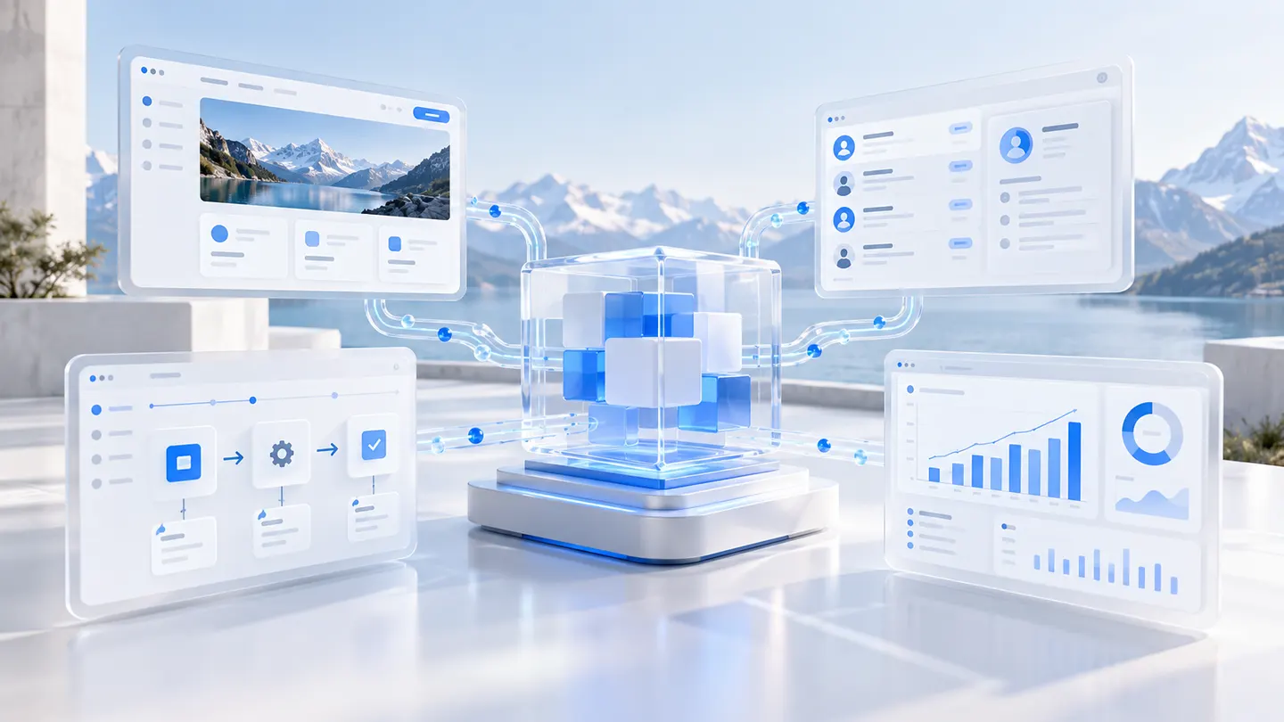 Vernetzte Unternehmenssysteme für Software, Abläufe, Kundendaten und Informationen
